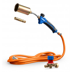 55545-H5 Пропановая горелка в наборе ЗУБР ГП-400Н, 400мм, стаканы 50мм /17мм, шланг 5м, редуктор, Профессионал