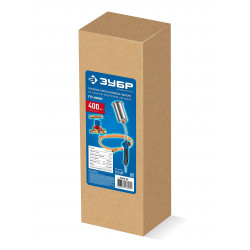 55545-H5 Пропановая горелка в наборе ЗУБР ГП-400Н, 400мм, стаканы 50мм /17мм, шланг 5м, редуктор, Профессионал