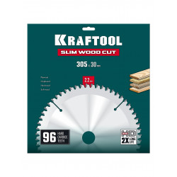 36955-305-30-96 Диск пильный по дереву KRAFTOOL Slim wood cut 305 х 30 x 2.2 мм, 96Т