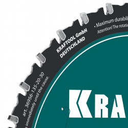 36956-135-20-30 Диск пильный KRAFTOOL Ultra-Slim Metal Cut 135 х 20 x 1.1 мм, 30Т, тонкий рез металла