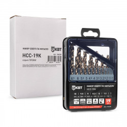 106205 Набор сверл по металлу НСС-19К серия ПРОФИ (КВТ)