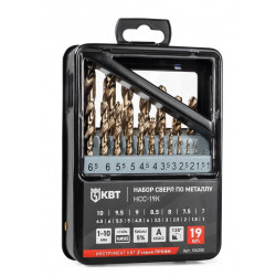 106205 Набор сверл по металлу НСС-19К серия ПРОФИ (КВТ)