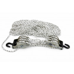 ПМ-1,0 Полиспаст трехрольный с крюком 1000 кг, 3 ролика, 80мм со шнуром диаметром 10мм, длинной 70м