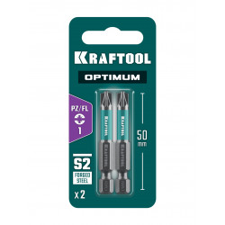 261241-1-50-2 Биты KRAFTOOL OPTIMUM PZ/FL 1, 50 мм, 2 шт
