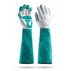 11304-M Кожаные садовые перчатки GRINDA ROSE, M (8), для колючих кустарников с увеличенной крагой, усиленная ладонь и кончики пальцев, PRO Line