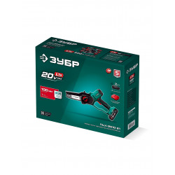 ПЦА-2010-21 Мини-пила цепная ЗУБР 20 В, 100 мм шина, 1 АКБ LMS (2 Ач), аккумуляторная