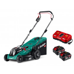 ГКЛ-4040-42 Газонокосилка аккумуляторная ЗУБР 40 В (2x20В), 400 мм, 2 АКБ LMS (4 Ач), бесщеточная