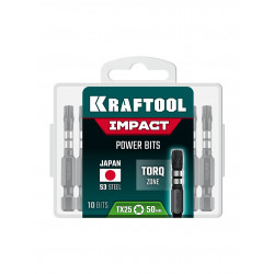 26195-25-50-S10 Ударные биты KRAFTOOL Impact TX 25, 50 мм, 10 шт