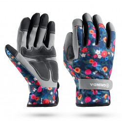 1139-M Садовые перчатки GRINDA AMBER, M (8), из искусственной кожи с усиленным наладонником и кончиками пальцев, PRO Line