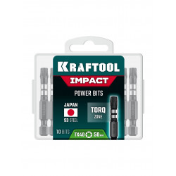 26195-40-50-S10 Ударные биты KRAFTOOL Impact TX 40, 50 мм, 10 шт