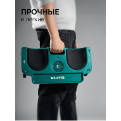 11513 Строительные наколенники на колёсах KRAFTOOL KRAFT BOARD на единой, базе, 5 колёс, лоток для инструментов, нагрузка до 110кг