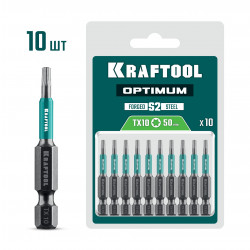 26126-10-50-10 Биты KRAFTOOL OPTIMUM TX 10, 50 мм, 10 шт