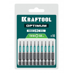 26126-10-50-10 Биты KRAFTOOL OPTIMUM TX 10, 50 мм, 10 шт