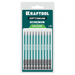 26126-15-100-S10 Биты KRAFTOOL OPTIMUM TX 15, 100 мм, 10 шт