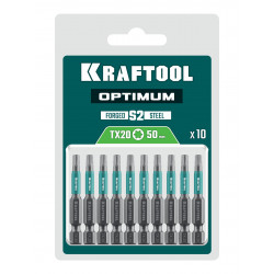 26126-20-50-10 Биты KRAFTOOL OPTIMUM TX 20, 50 мм, 10 шт