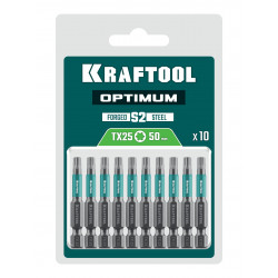 26126-25-50-10 Биты KRAFTOOL OPTIMUM TX 25, 50 мм, 10 шт