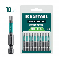 26126-25-50-10 Биты KRAFTOOL OPTIMUM TX 25, 50 мм, 10 шт