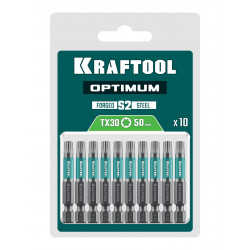 26126-30-50-10 Биты KRAFTOOL OPTIMUM TX 30, 50 мм, 10 шт