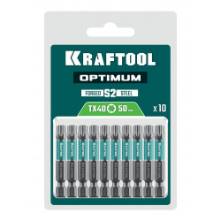 26126-40-50-10 Биты KRAFTOOL OPTIMUM TX 40, 50 мм, 10 шт