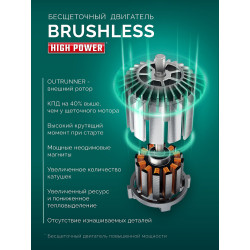 Воздуходувка аккумуляторная ВА-1400 ЗУБР 40 В (2x20В), 1400 м3/ч, без АКБ (LMS)