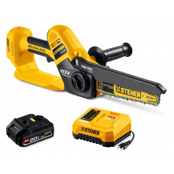 MCS-2020-21 мини-пила цепная аккумуляторная STEHER 20 В, 200 мм шина, 1 АКБ LMS (2 Ач)