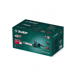 Пила цепная аккумуляторная ПЦБ-4040-42 ЗУБР 40 В, (2x20В), 400 мм шина, 2 АКБ LMS (4 Ач)