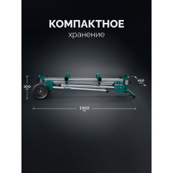 38782-2 Алюминиевый мобильный стол KRAFTOOL MSA-1200 U, (1120-2650)х765х970 мм, для торцовочных пил с ручкой и колесами