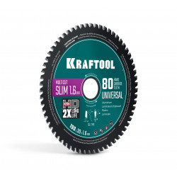 36957-190-30-80 KRAFTOOL Slim multi cut 190 х 30 x 1.6 мм, 80Т, диск пильный по дереву