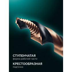 29653-4 KRAFTOOL STEP POINT, d 4.0 х 83 мм, сверло по металлу для винтовёртов и шуруповертов IMPACT READY