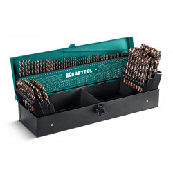 29656-H118 KRAFTOOL Cobalt, 118 шт, (1-13 мм), сталь М42, HSS-Co(8%), набор сверл по металлу