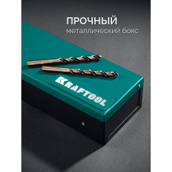 29656-H118 KRAFTOOL Cobalt, 118 шт, (1-13 мм), сталь М42, HSS-Co(8%), набор сверл по металлу
