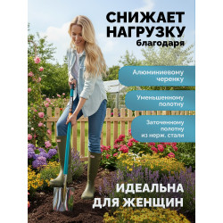 421828 GRINDA WS-3 Лопата дамская штыковая прямоугольная, 200х170х1200мм, алюминиевый черенок, PROLine (421828)