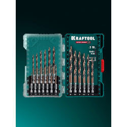 29653-H19 KRAFTOOL STEP POINT, 19 шт, набор сверл по металлу для винтовёртов и шуруповертов IMPACT READY