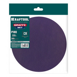 35654-180 KRAFTOOL Giraffe NET 225 мм, Р180, сетчатый шлифовальный круг на липучке, без отв. (35654-180)
