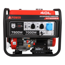 Бензиновый генератор A-iPower A7500EA + блок автозапуска A-iPower 400 В 25 А + транспортировочный ко