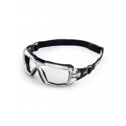 38137 Очки защитные закрытые с прямой вентиляцией ЗП81 Стальной БАРС® СтронГлас (2C-1,2)