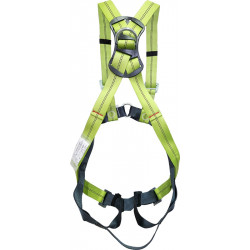 СП-02-01 (XXL) Страховочная привязь без кушака СТАНДАРТ, 2 точки крепления, салатово-черн.