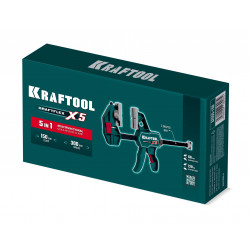 32555-150 Многофункциональная струбцина для направляющих шин KRAFTOOL KRAFTFLEX X5 150, 150 х 66 мм