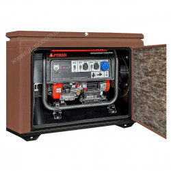 Генератор A-iPower A9000EAX в тихом зимнем кожухе 1200 RAL 8017