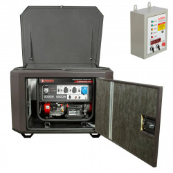 Генератор A-iPower A9000EAX в тихом зимнем кожухе 1200 RAL 8019 + блок автозапуска A-iPower 400 В 25