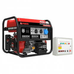Бензиновый генератор A-iPower A5500EA в супертихом зимнем кожухе 1400SS RAL 8019 + блок автозапуска