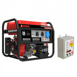 Бензиновый генератор A-iPower A5500EA в супертихом зимнем кожухе 1400SS RAL 8019 + блок автозапуска