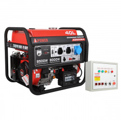 Бензиновый генератор A-iPower A8500EA в супертихом зимнем кожухе 1400SS RAL 8019 + блок автозапуска