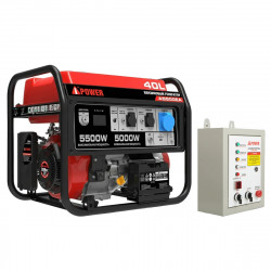 Бензиновый генератор A-iPower A5500EA в супертихом зимнем кожухе 1400SS RAL 8019 + блок автозапуска
