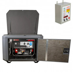Генератор A-iPower A6000EAX в тихом зимнем кожухе 1200 RAL 7024 + блок автозапуска A-iPower 400 В 25
