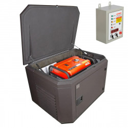 Генератор A-iPower A6000EAX в тихом зимнем кожухе 1200 RAL 8019 + блок автозапуска A-iPower 400 В 25
