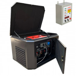 Генератор A-iPower A8000EAX в супертихом зимнем кожухе 1400SS RAL 8019 + блок автозапуска A-iPower 4