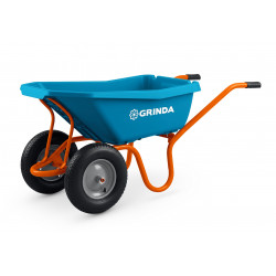 422406 Тачка садовая GRINDA GP-22 PROLine, ударопрочный пластиковый кузов, 110 л, 220 кг, двухколесная, пневматические колеса
