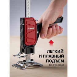 33197 Подъемник универсальный ЗУБР 130 кг, 150 мм подъем, нейлоновый корпус, стальная хромированная рейка