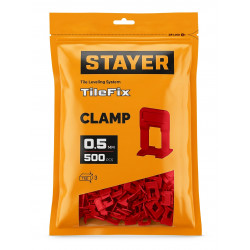 33844-500 STAYER СВП TileFix, 0,5 мм, 500 шт, система выравнивания плитки ″ворота″ (33844-500)
